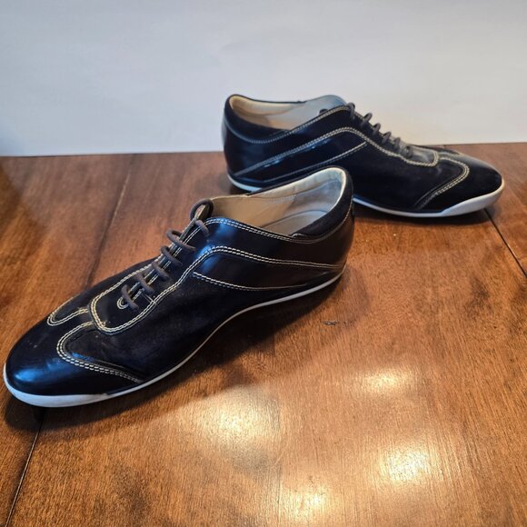 AGL Attilio Guisti Leombruni D 902003 blue lace-up shoe Size 41 Made in Italy - Picture 6 of 8